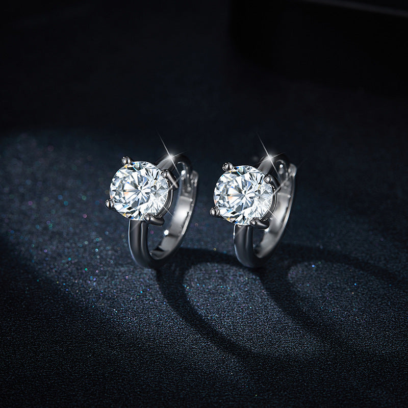 Tracy Four-Prong Moissanite Hoop Earrings (2.0 ct. tw)