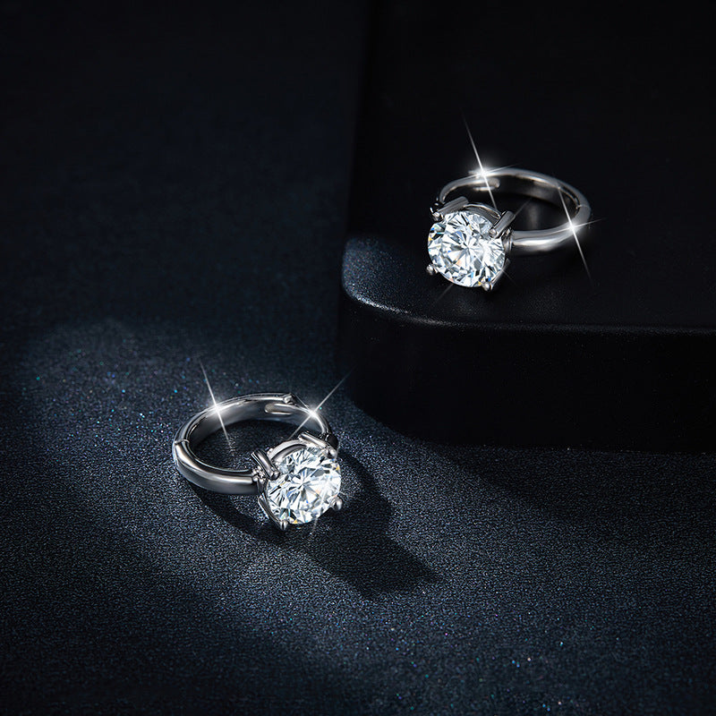 Tracy Four-Prong Moissanite Hoop Earrings (2.0 ct. tw)