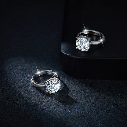 Tracy Four-Prong Moissanite Hoop Earrings (2.0 ct. tw)
