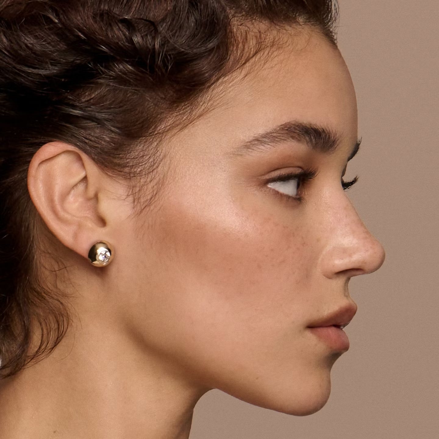 Valery Bezel Moissanite Stud Earrings