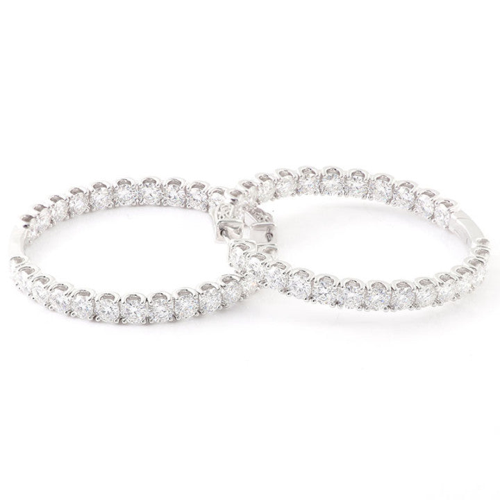 Casra Moissanite Hoop Earrings