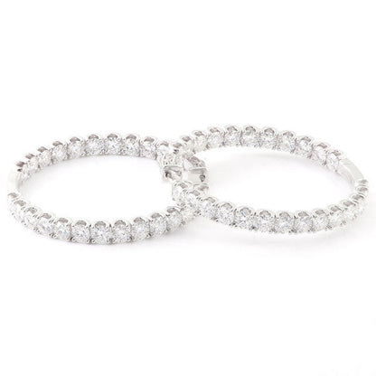 Casra Moissanite Hoop Earrings