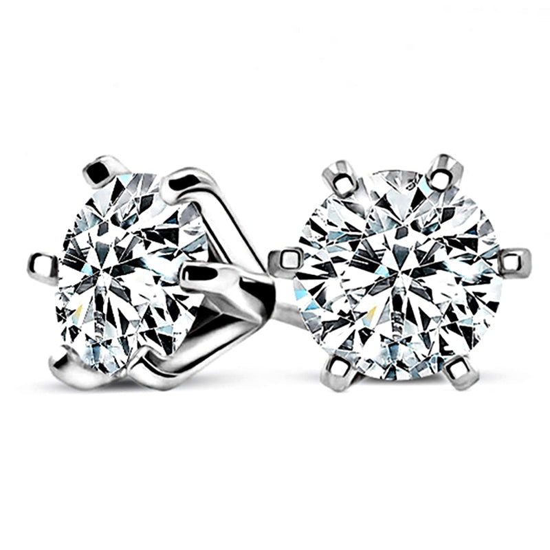 Stunning Classic Six-Prong Moissanite Stud Earrings