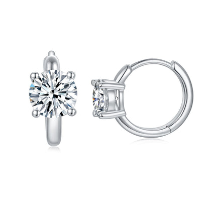 Tracy Four-Prong Moissanite Hoop Earrings (2.0 ct. tw)