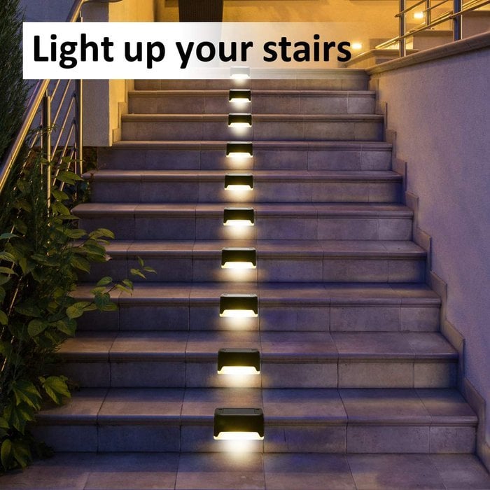 LED Solar Lamp Path Staircase Outdoor Waterproof Wall Light