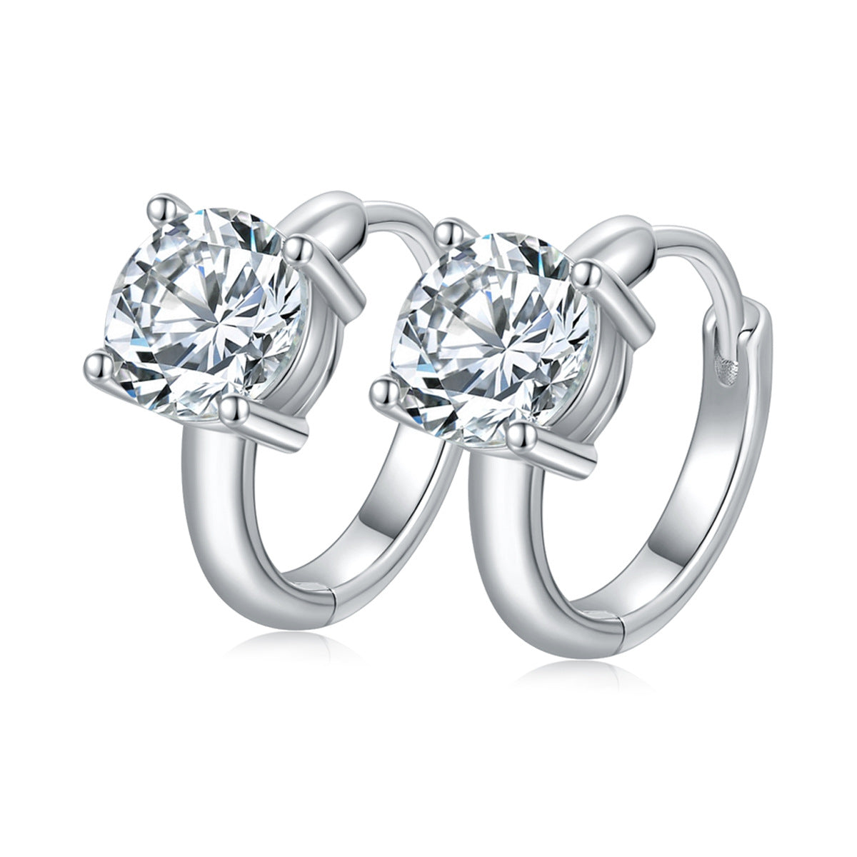 Tracy Four-Prong Moissanite Hoop Earrings (2.0 ct. tw)