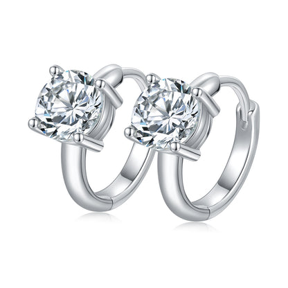 Tracy Four-Prong Moissanite Hoop Earrings (2.0 ct. tw)