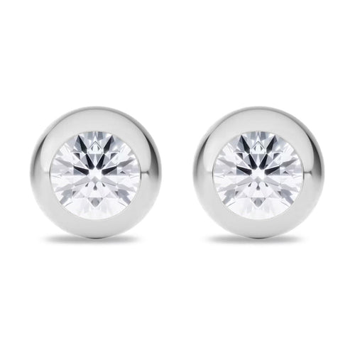 Valery Bezel Moissanite Stud Earrings