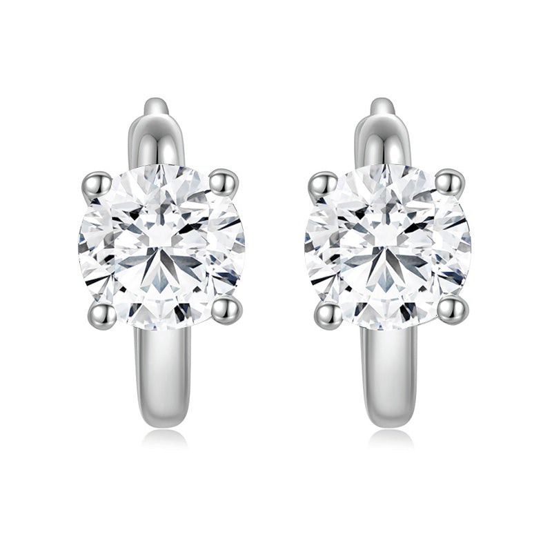 Tracy Four-Prong Moissanite Hoop Earrings (2.0 ct. tw)