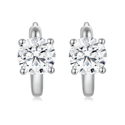 Tracy Four-Prong Moissanite Hoop Earrings (2.0 ct. tw)