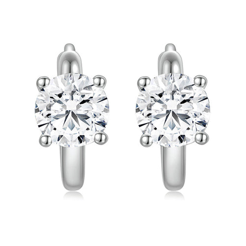 Tracy Four-Prong Moissanite Hoop Earrings (2.0 ct. tw)