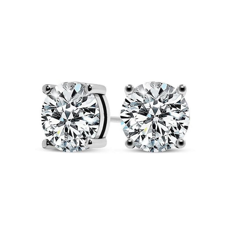 Classic Four-Prong Moissanite Stud Earrings