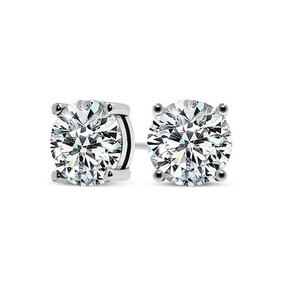 Classic Four-Prong Moissanite Stud Earrings