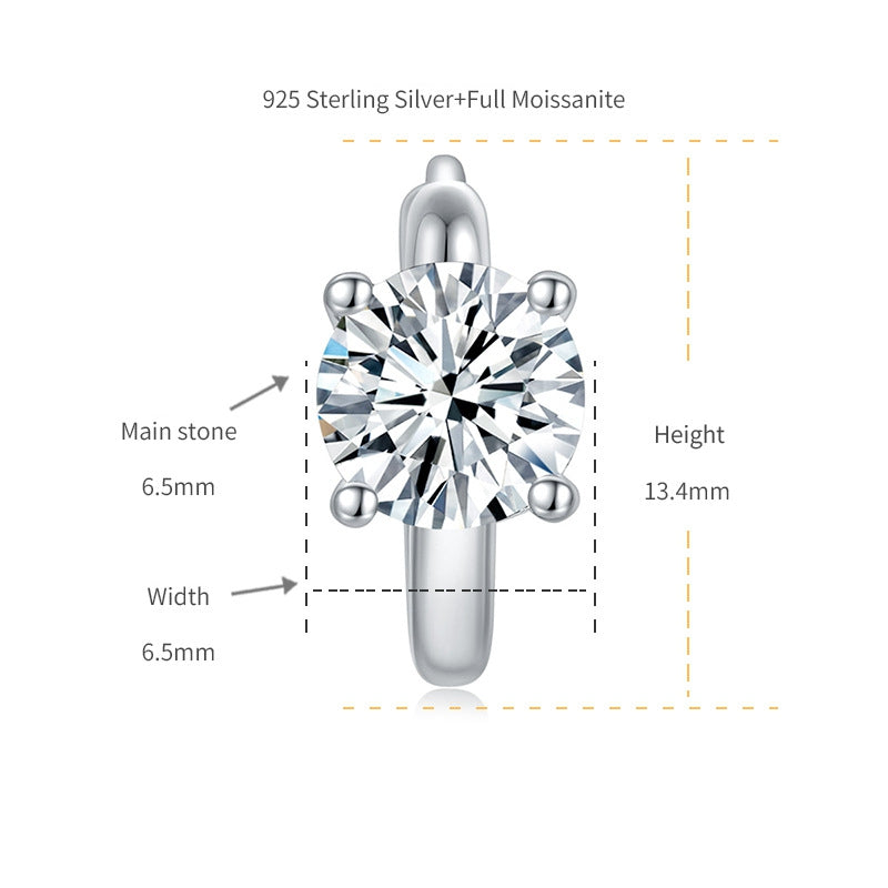 Tracy Four-Prong Moissanite Hoop Earrings (2.0 ct. tw)
