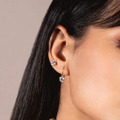 Classic Leverback Moissanite Earrings
