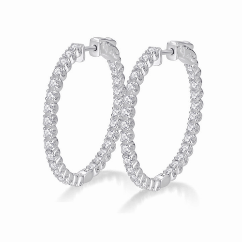 Casra Moissanite Hoop Earrings