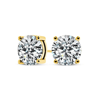 Classic Four-Prong Moissanite Stud Earrings