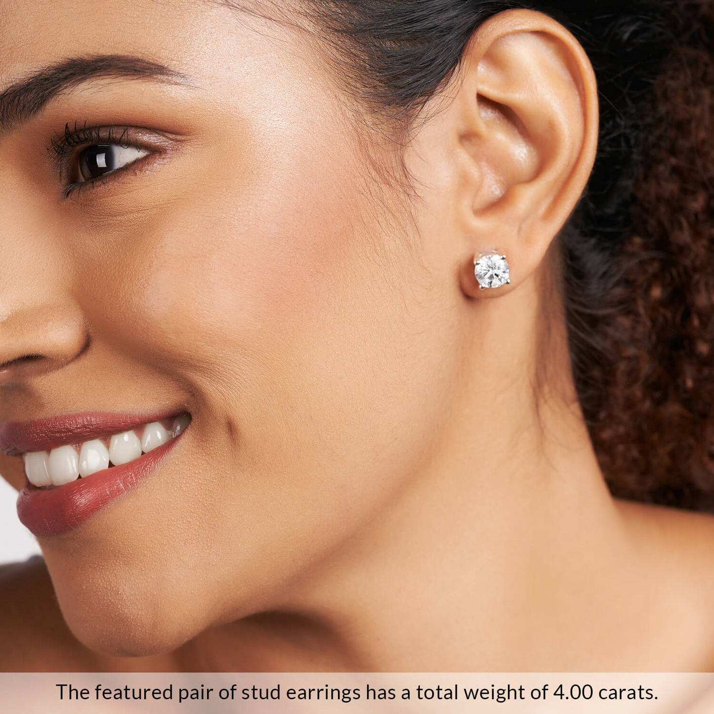 Four-Prong Screw Back Moissanite Earrings